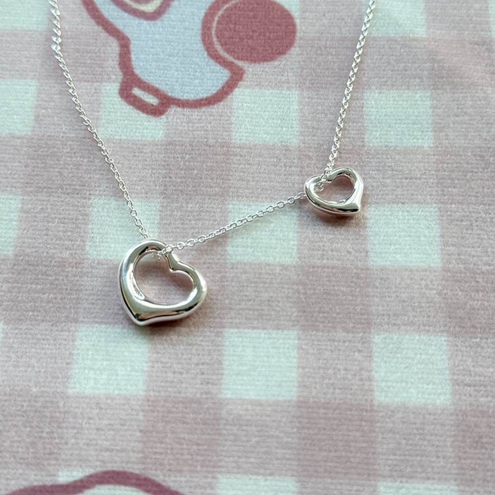 Tiffany & Co. Double Heart Pendant Necklace - Picture 3 of 7